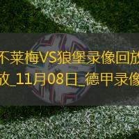 11月08日德甲第10轮不莱梅vs沃尔夫斯堡全场录像